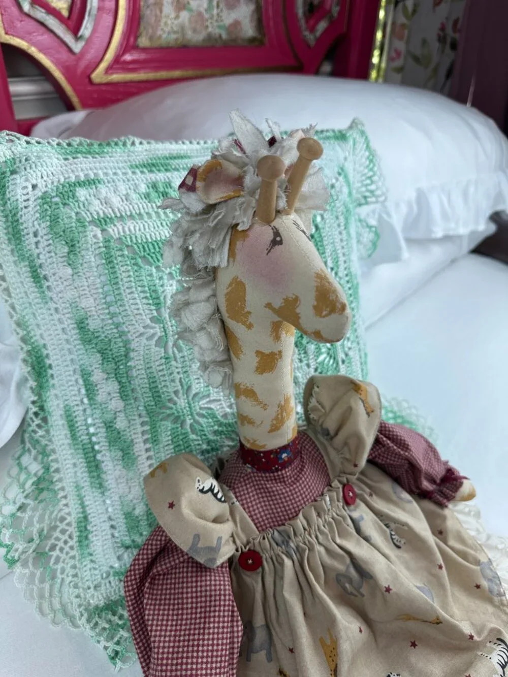 VTG Hand sewn Ginny Giraffe from Daisy Kingdom Stitch n Stuff Doll Kit ADORABLE